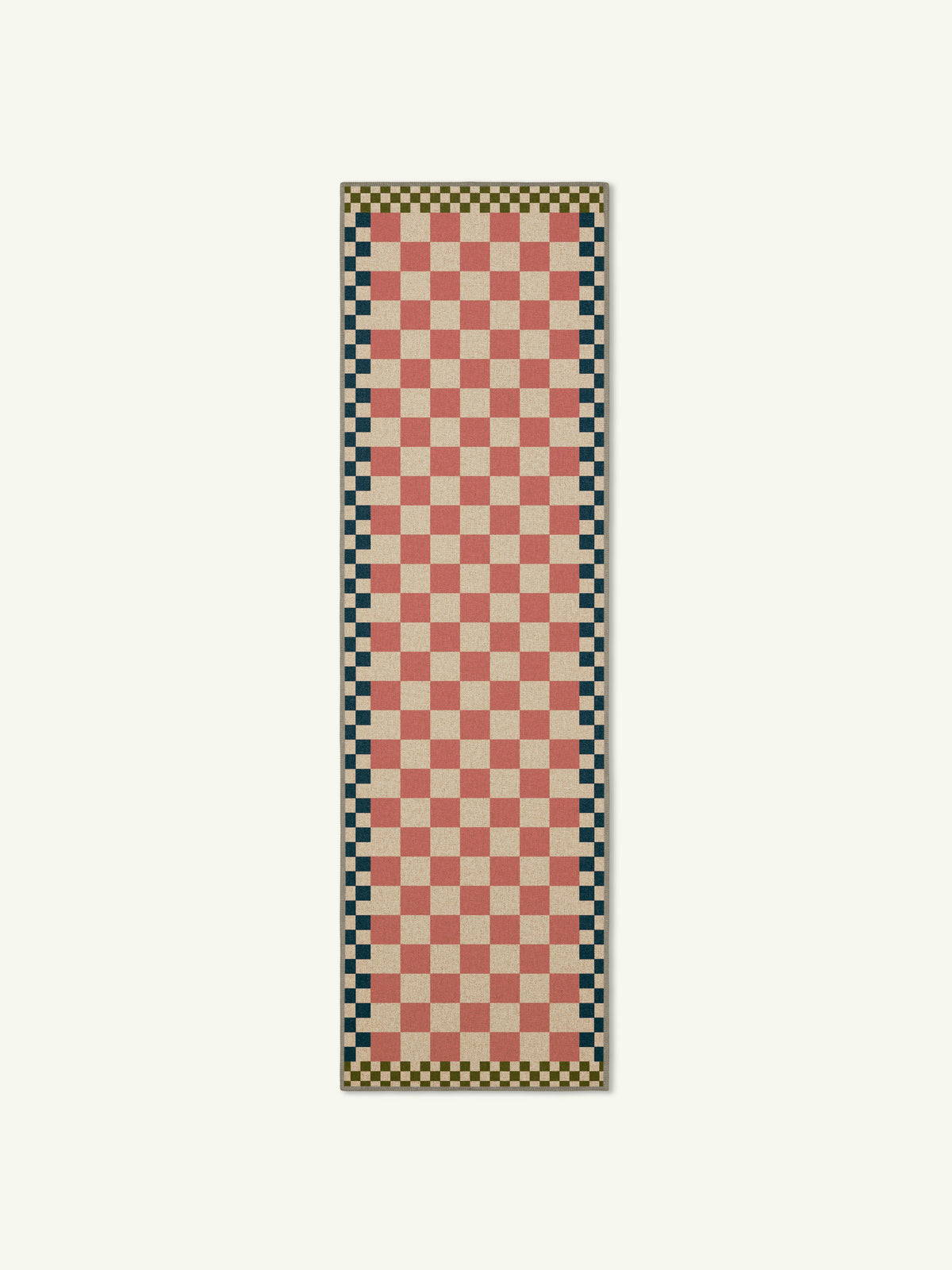 Checkered Pale Pink New Jute Runner
