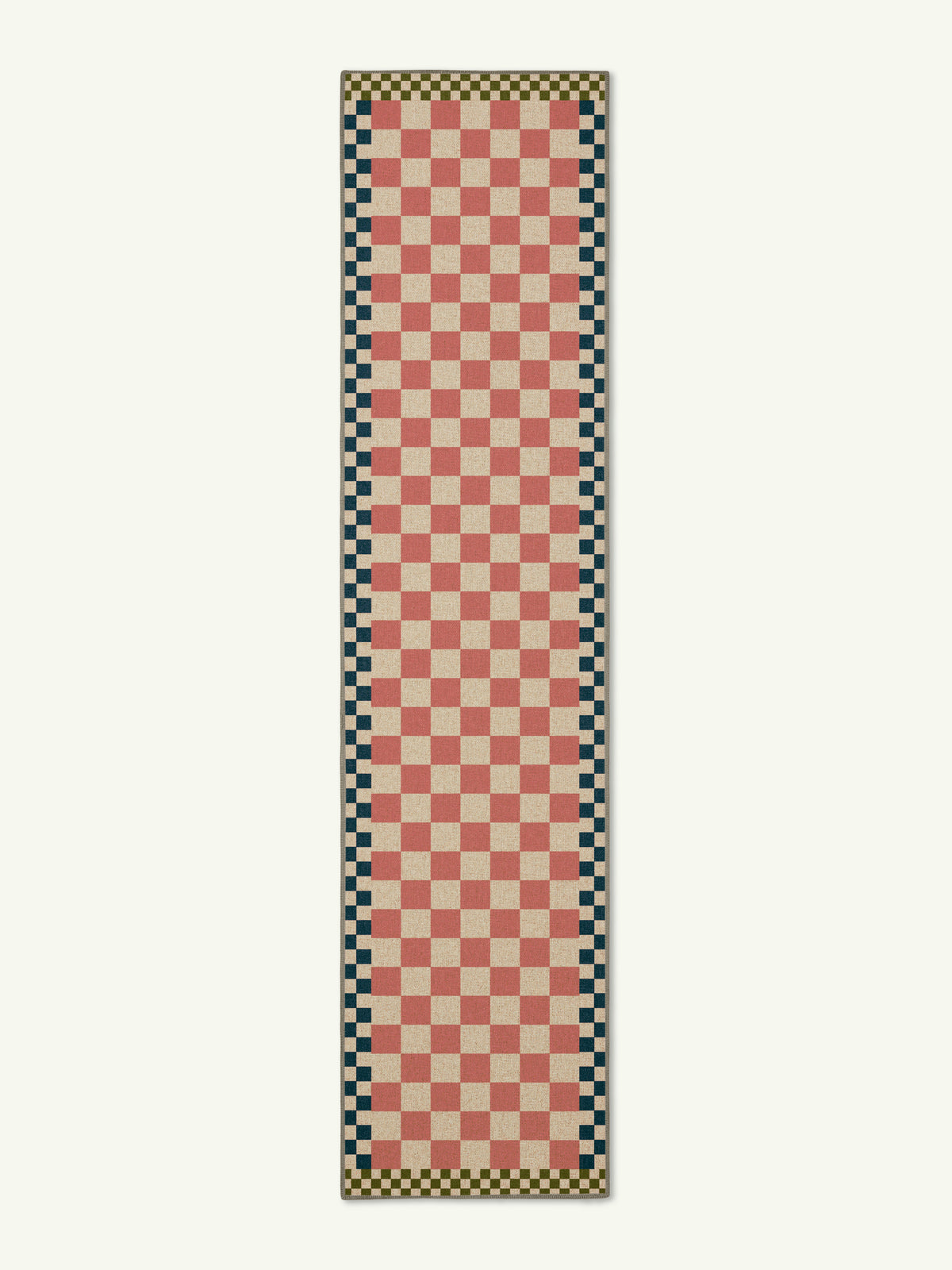 Checkered Pale Pink New Jute Runner