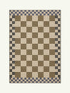 Checkered Taupe New Jute Rug