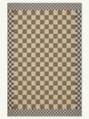 Checkered Taupe New Jute Rug