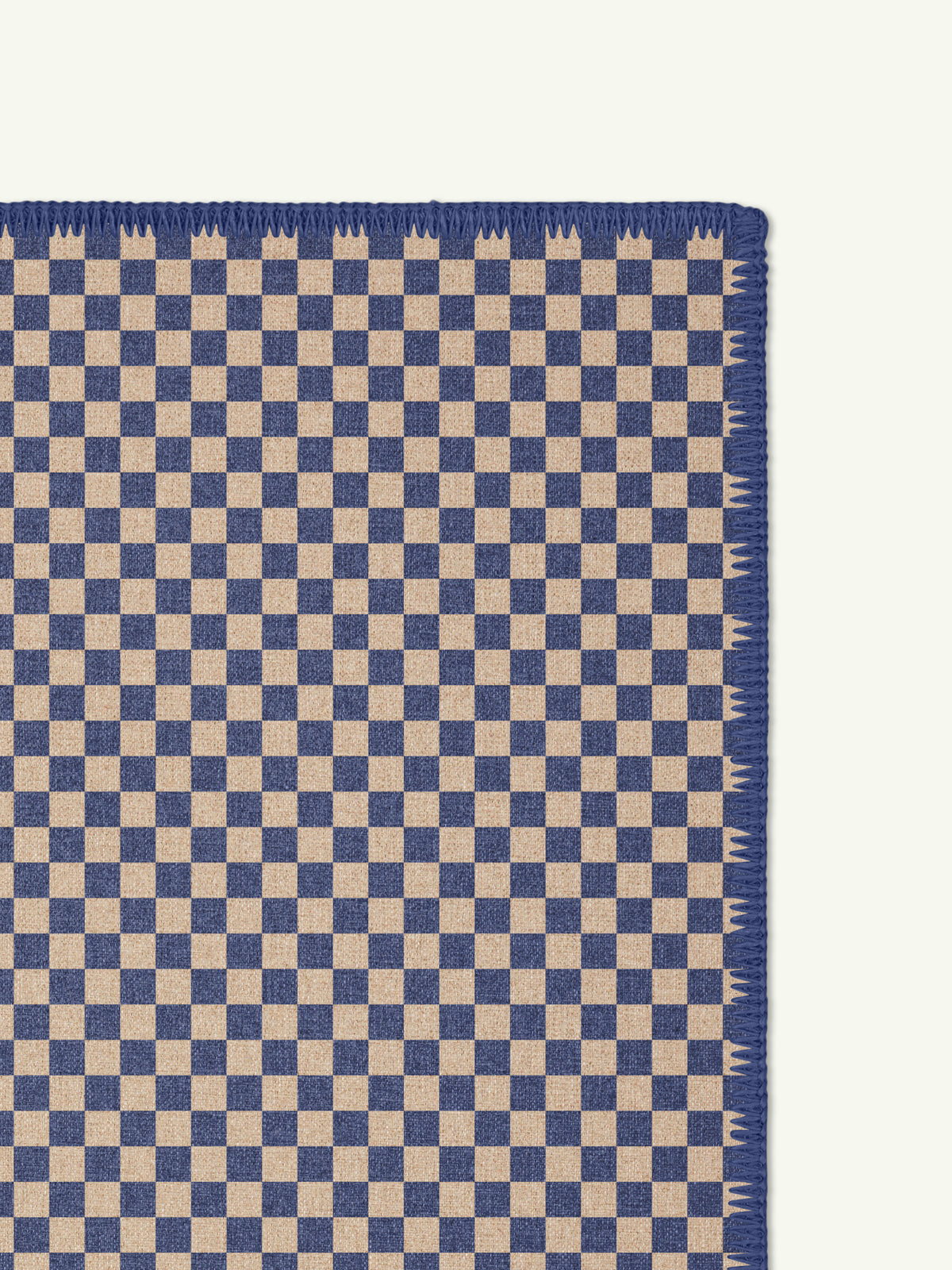 Checks Blue New Jute Runner