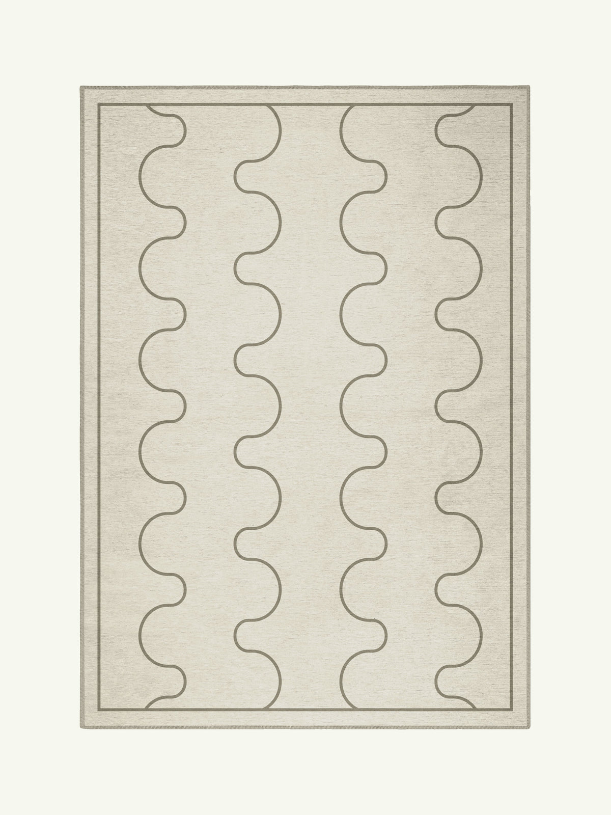 Aligned Bone Chenille Rug