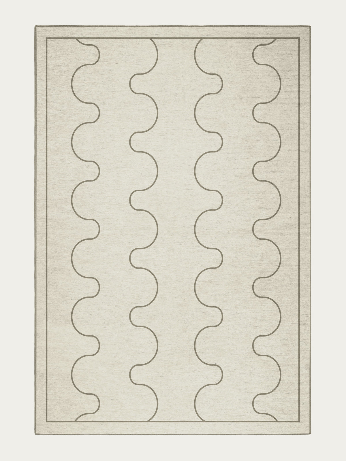 Aligned Bone Chenille Rug