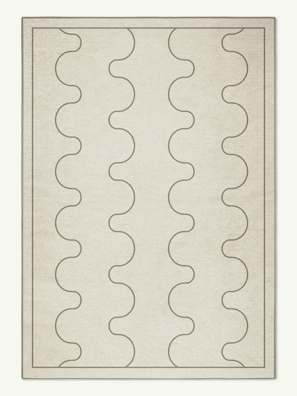 Aligned Bone Chenille Rug