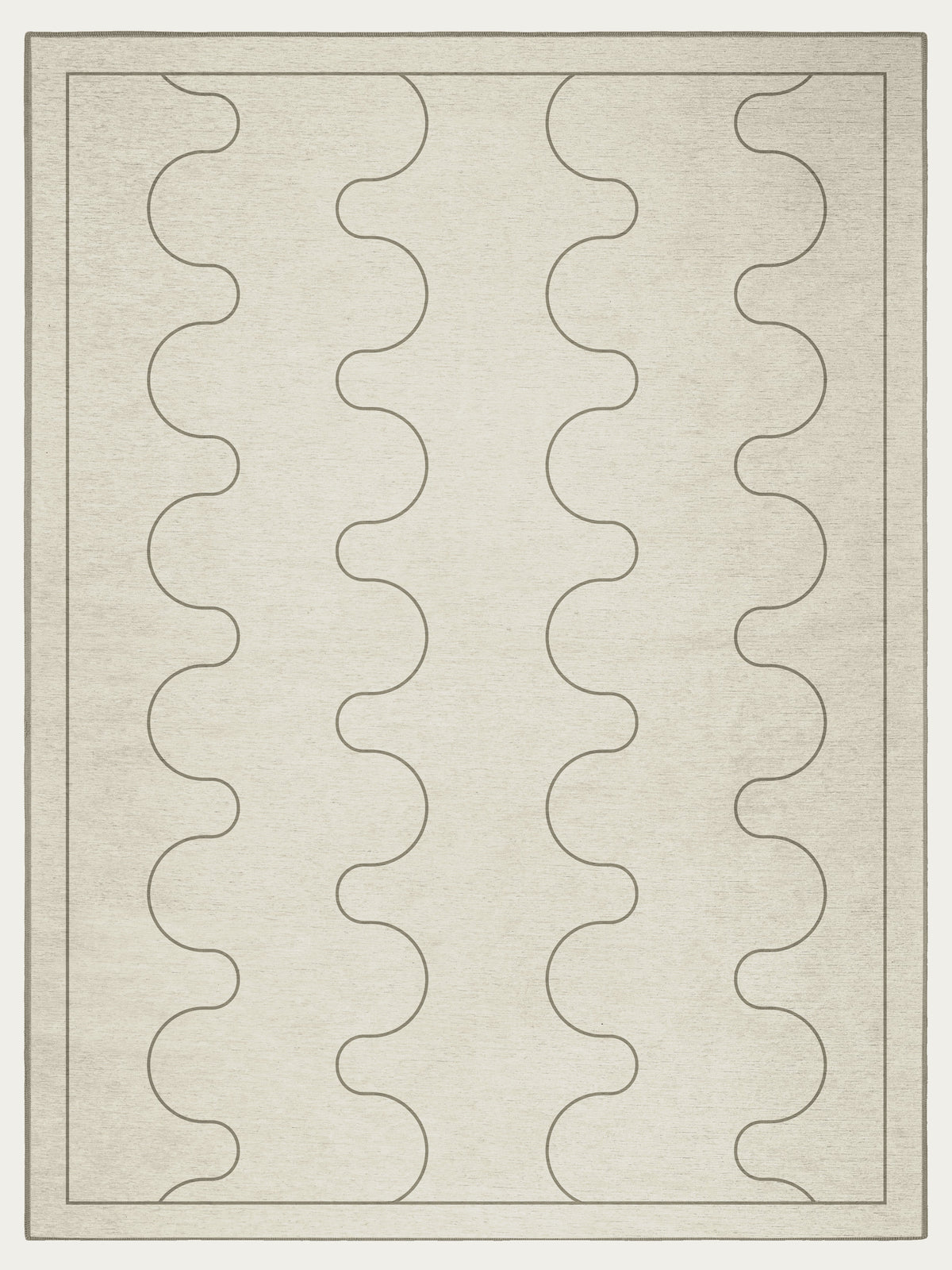 Aligned Bone Chenille Rug