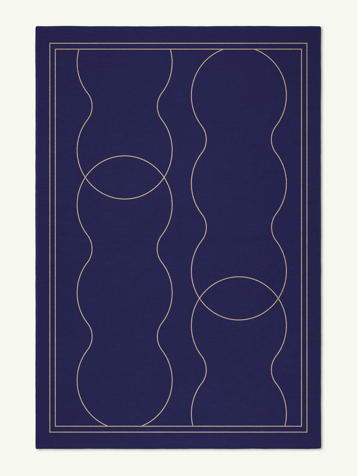 Curious Navy Chenille Rug