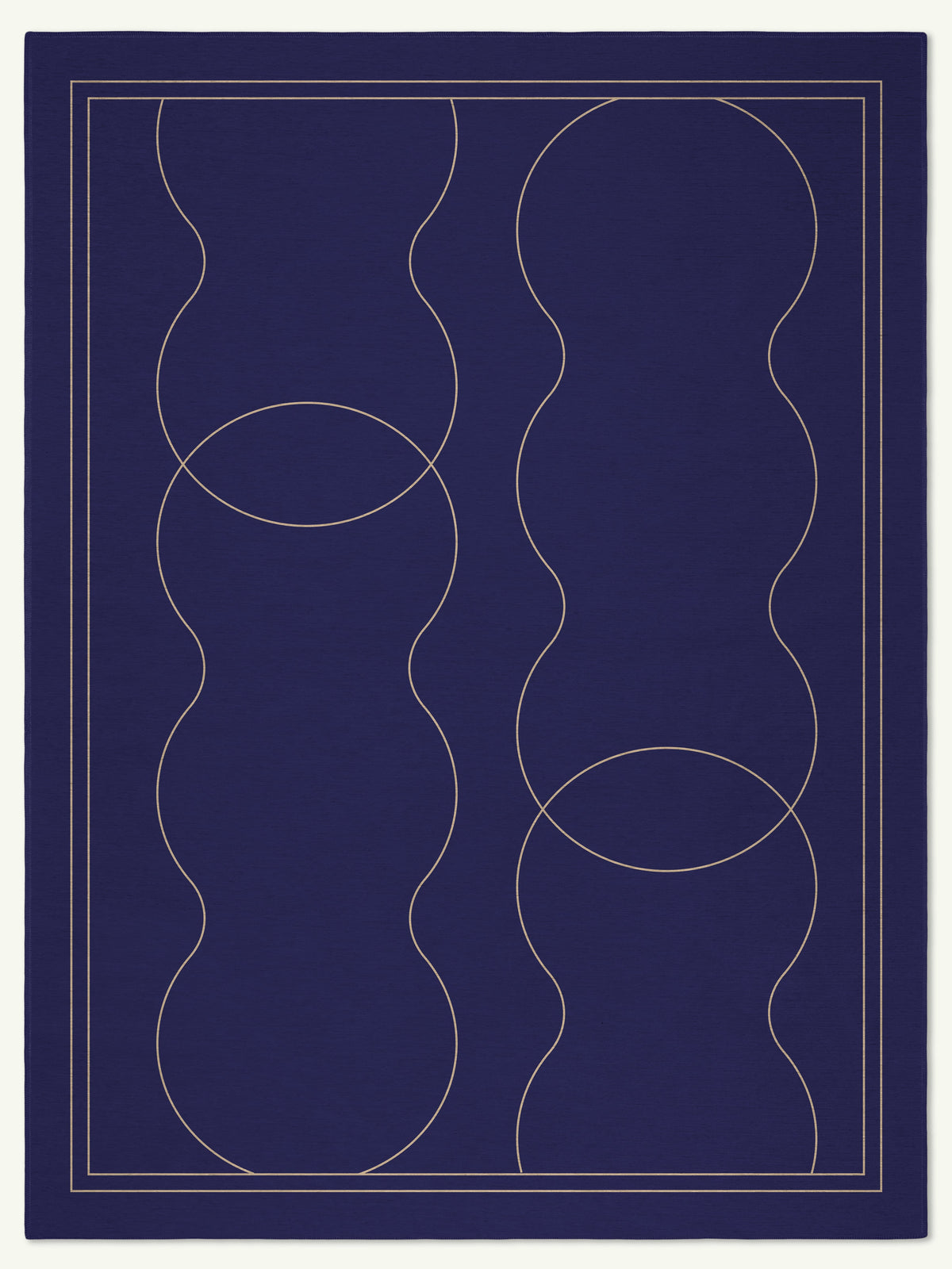 Curious Navy Chenille Rug