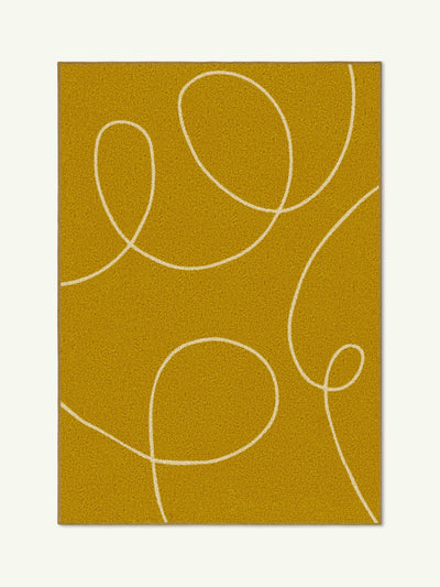 Extroverted mustard cotton feel rug