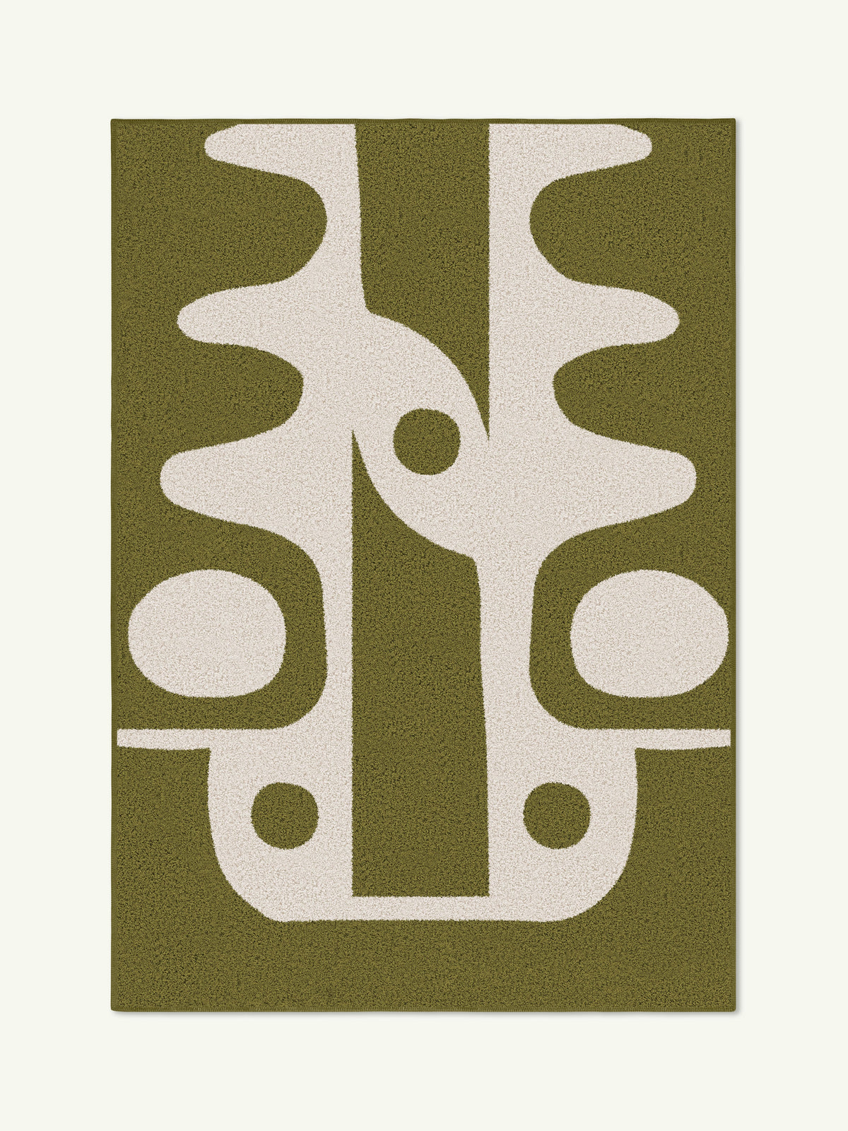 United Olive Cotton Feel Rug