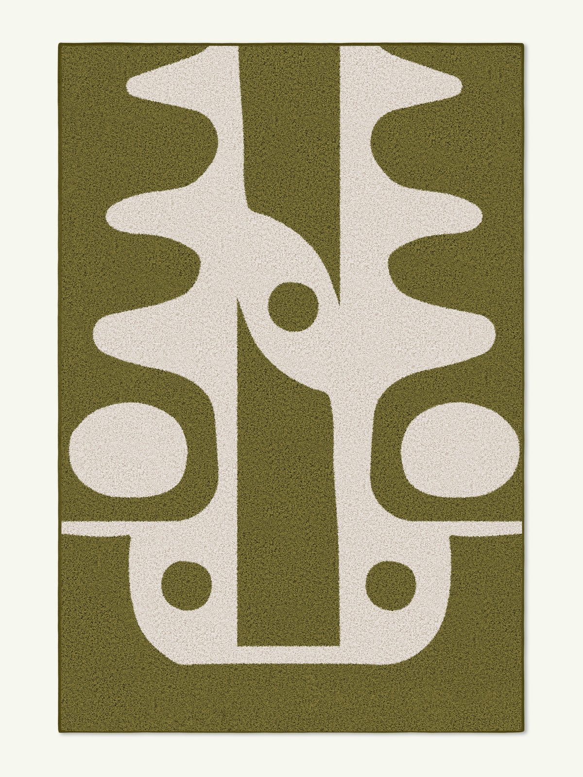 United Olive Cotton Feel Rug