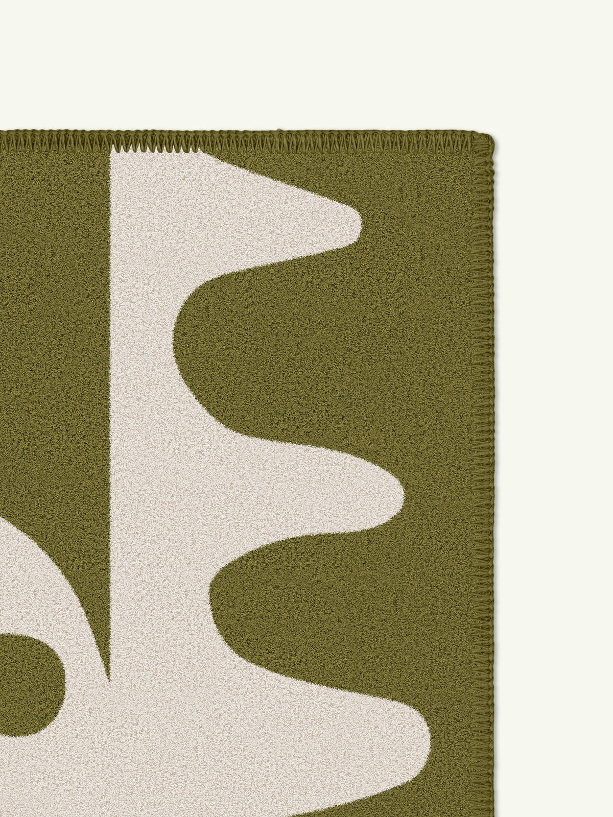 United Olive Cotton Feel Rug