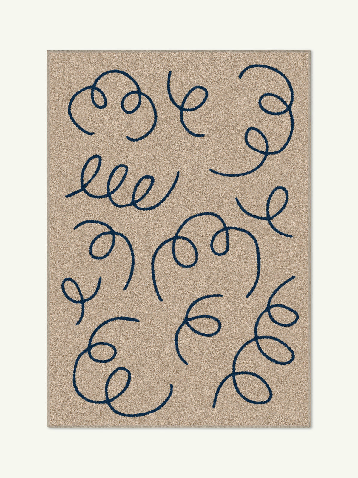 Whimsical Beige Cotton Feel Rug