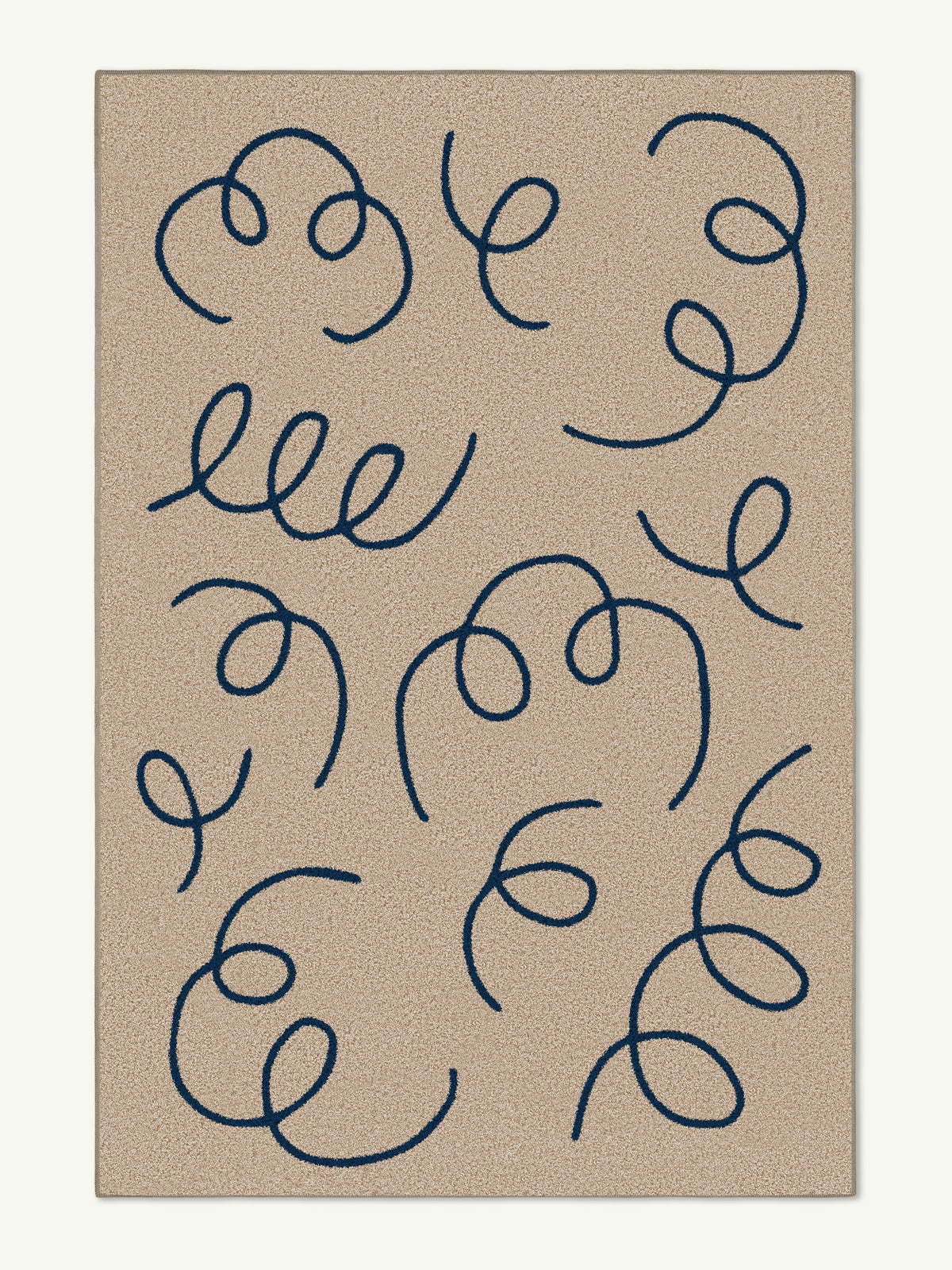 Whimsical Beige Cotton Feel Rug