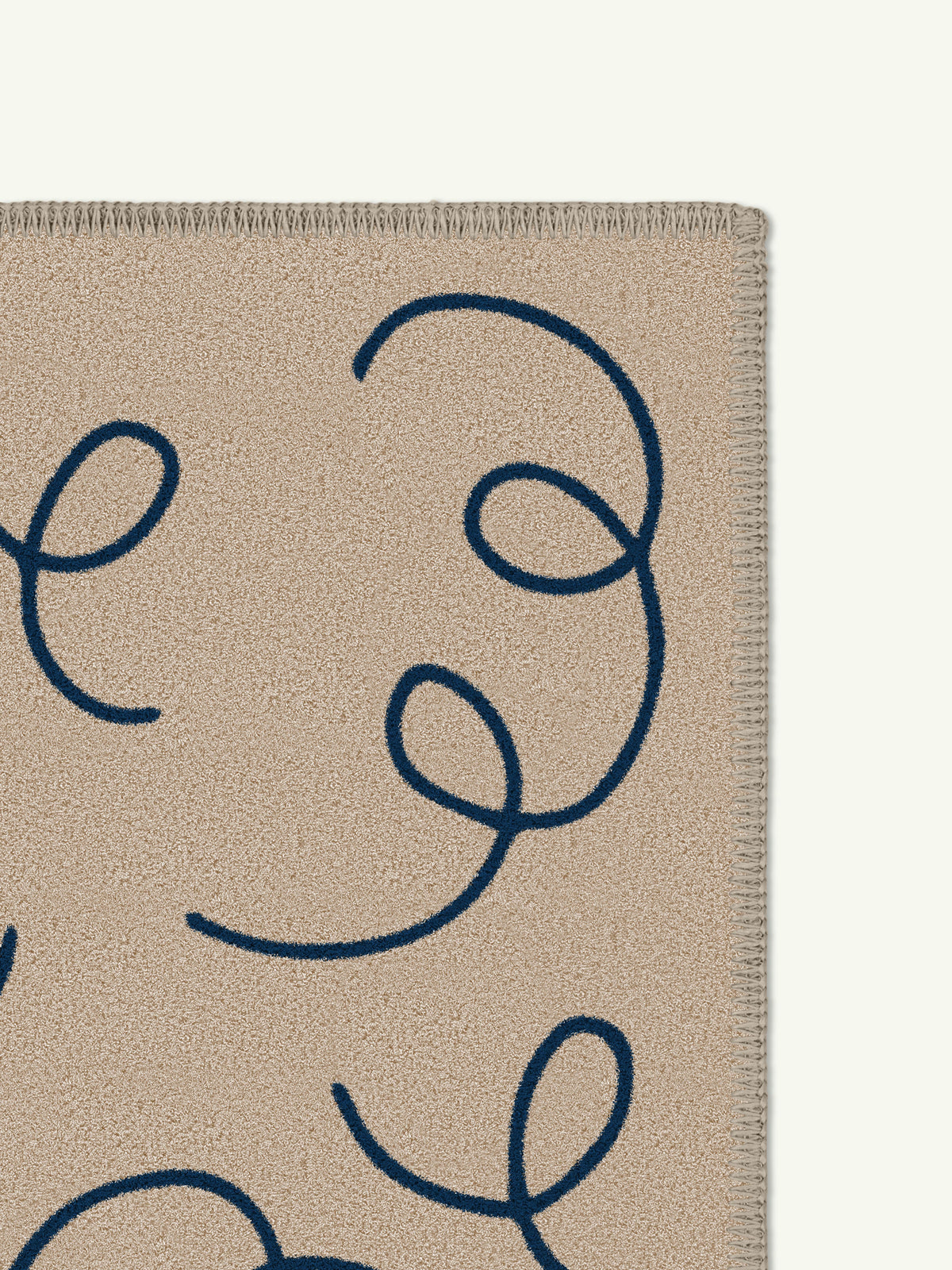 Whimsical Beige Cotton Feel Rug