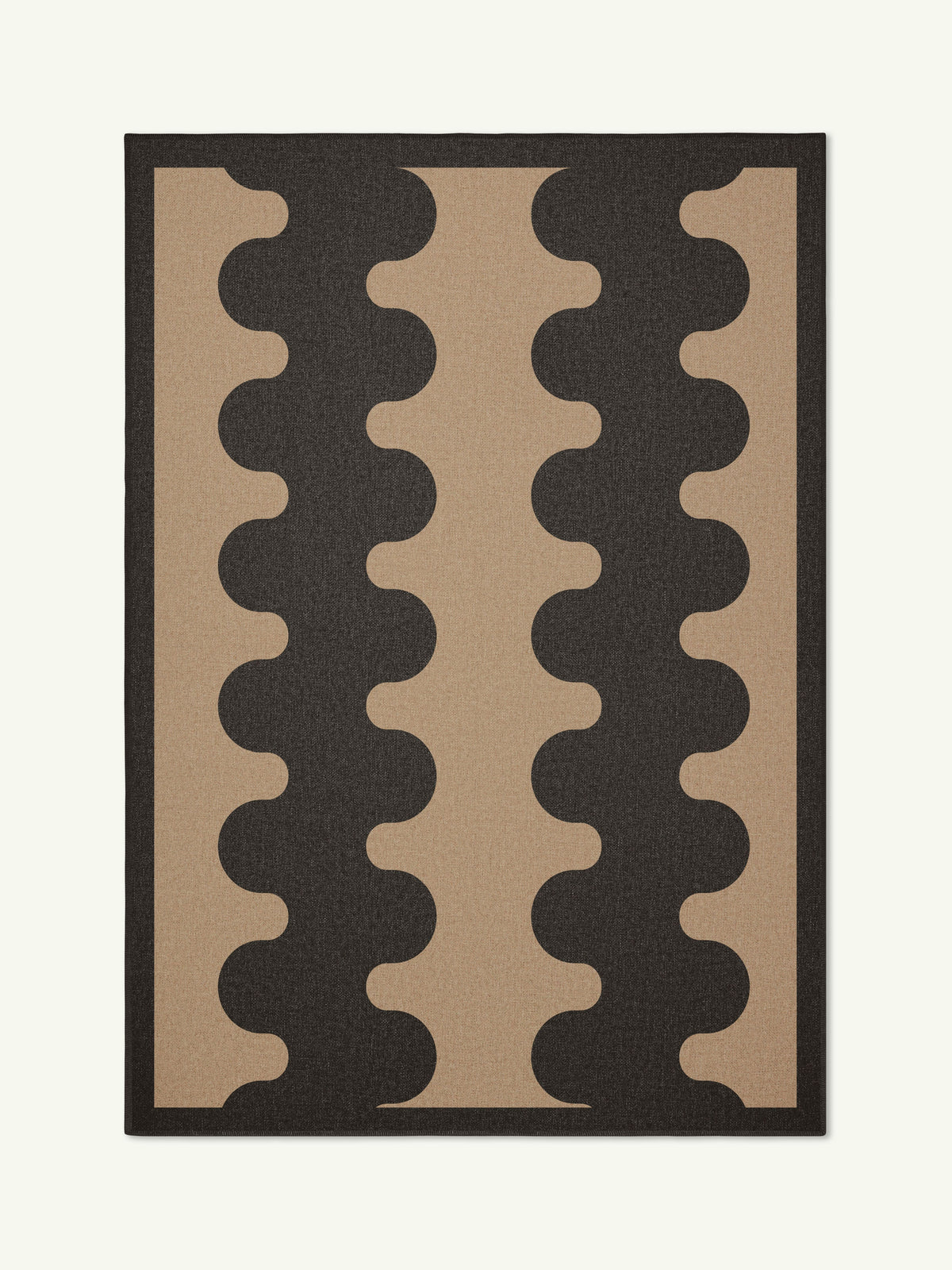 Aligned Black New Jute Rug