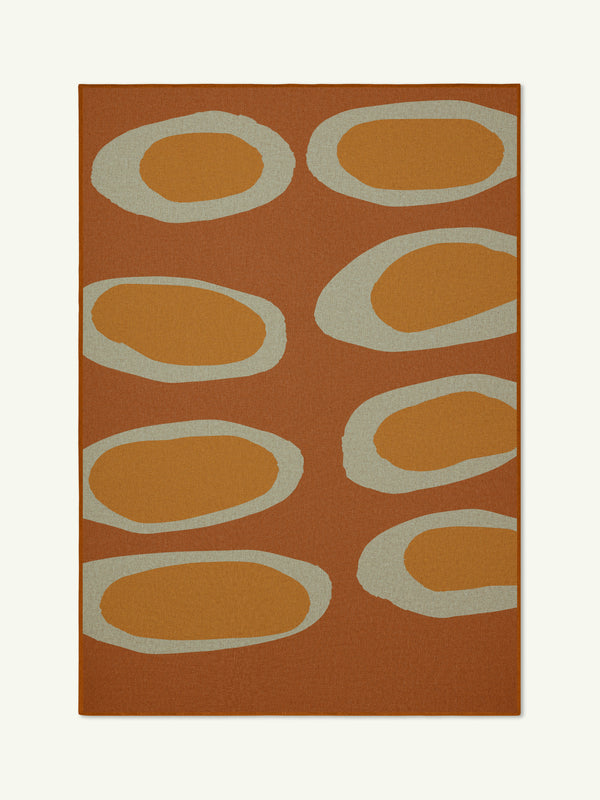 Split brown new jute rug