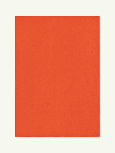 Peace burnt orange vegan shearling rug