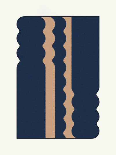 Pillar navy cotton feel rug