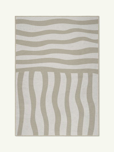 Billow bone chenille rug