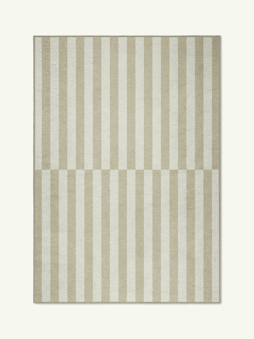 Ladder beige chenille rug