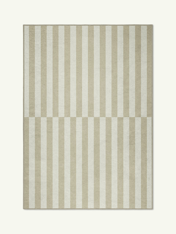 Ladder beige chenille rug