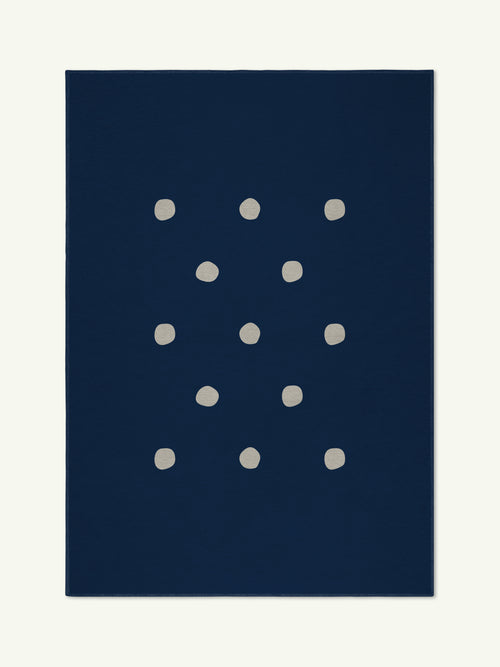 People navy chenille rug