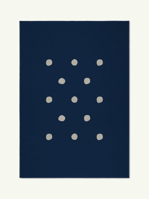 People navy chenille rug