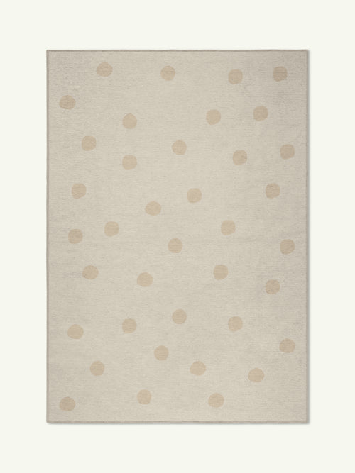 Spots beige chenille rug