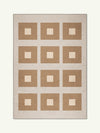 Square Beige Chenille Rug