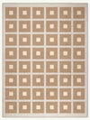 Square Beige Chenille Rug