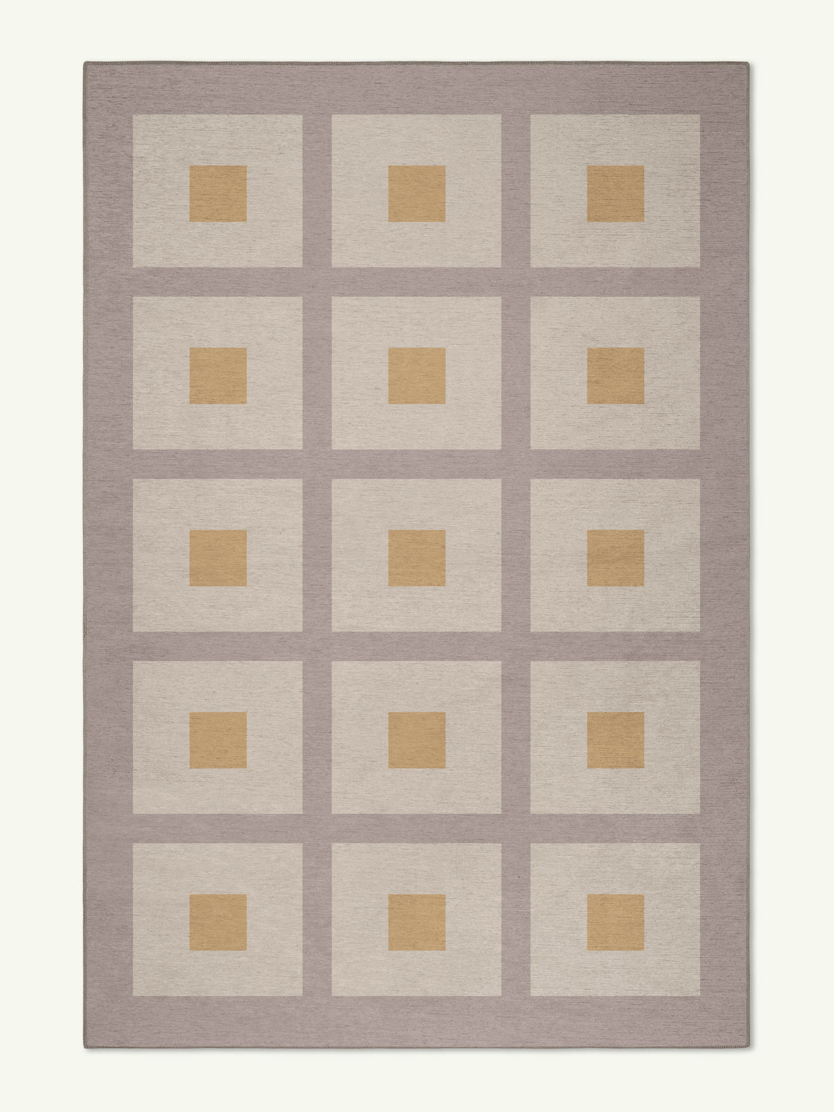 Square Yellow Chenille Rug