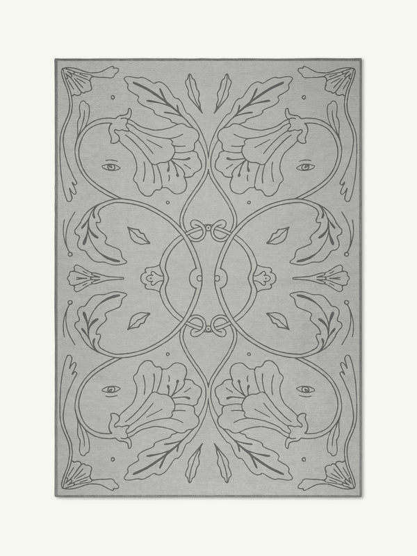 Beauty light gray chenille rug