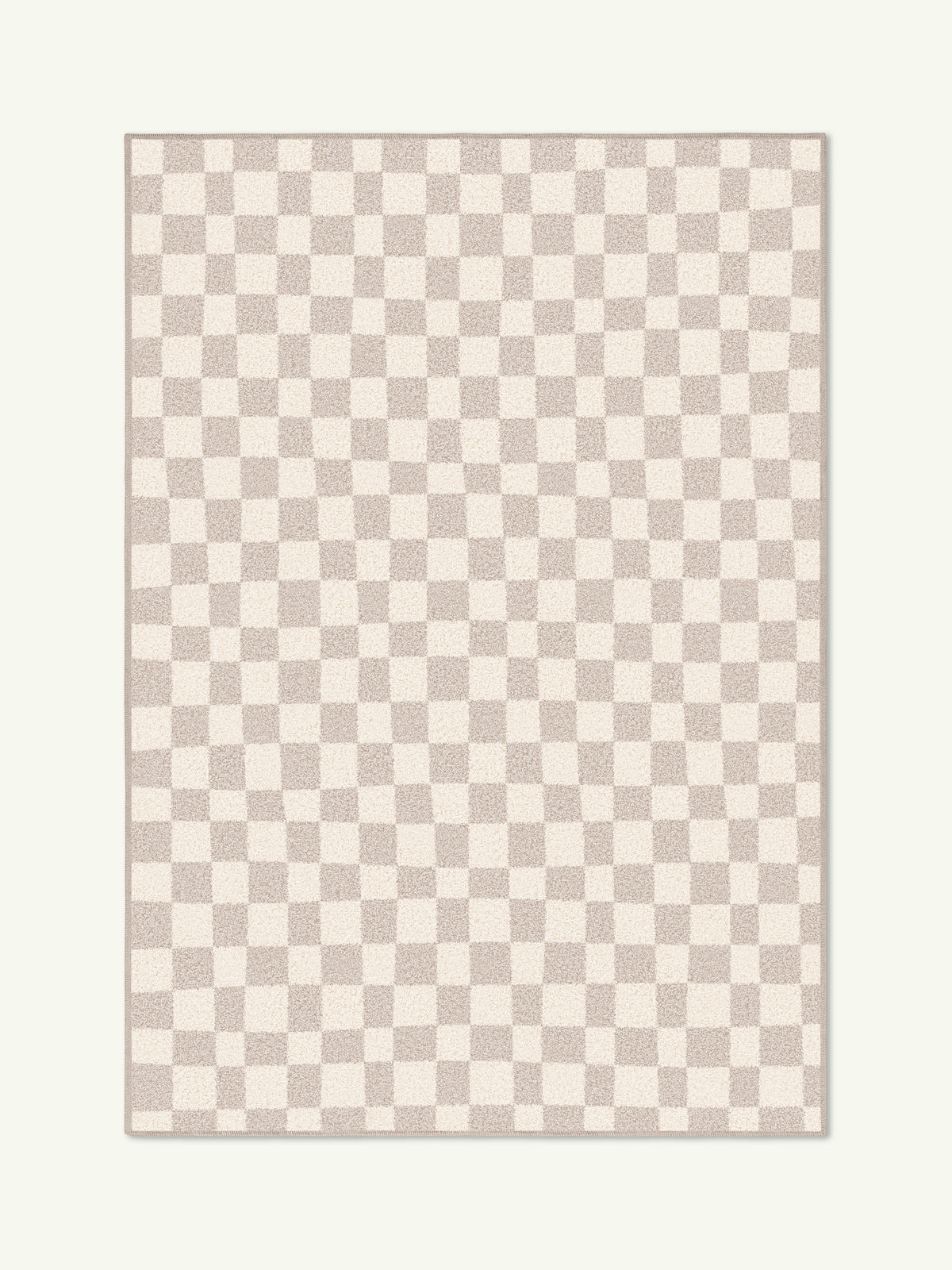 Micro Check Nude Cotton Feel Rug