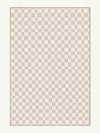 Micro Check Nude Cotton Feel Rug