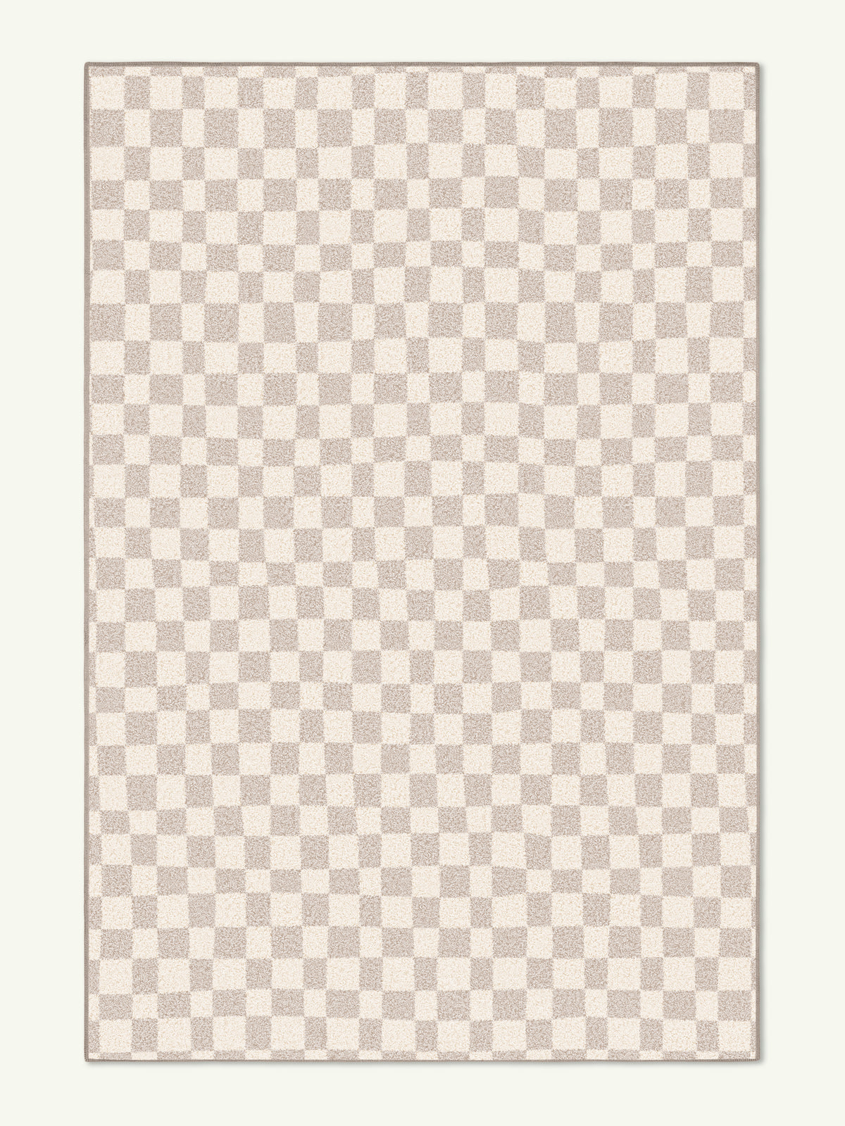 Micro Check Nude Cotton Feel Rug