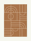 Clock Rust Cotton Feel Rug