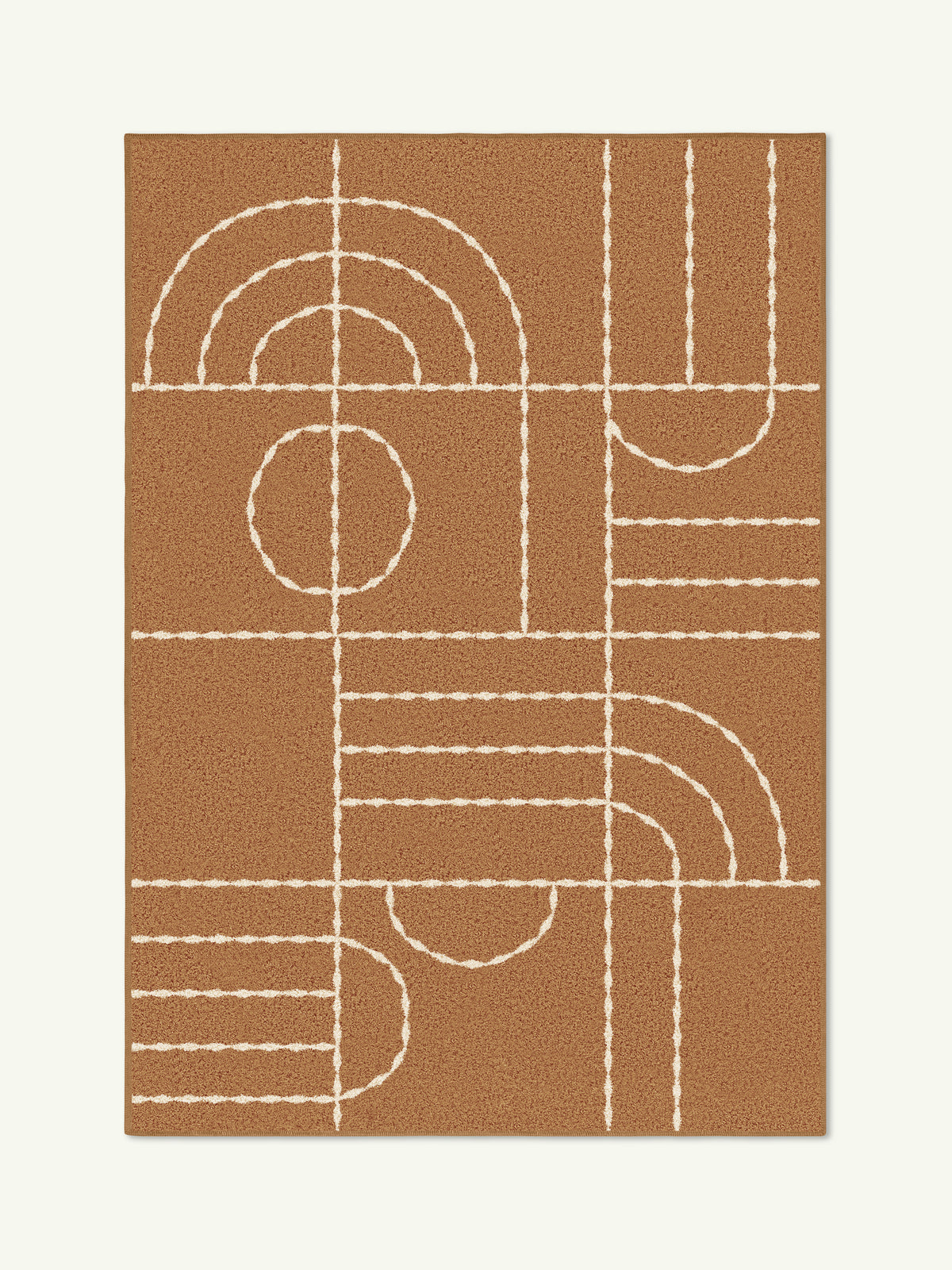 Clock Rust Cotton Feel Rug