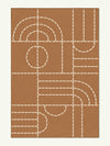 Clock Rust Cotton Feel Rug