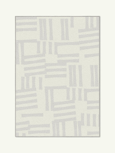 Weave light gray cotton feel rug