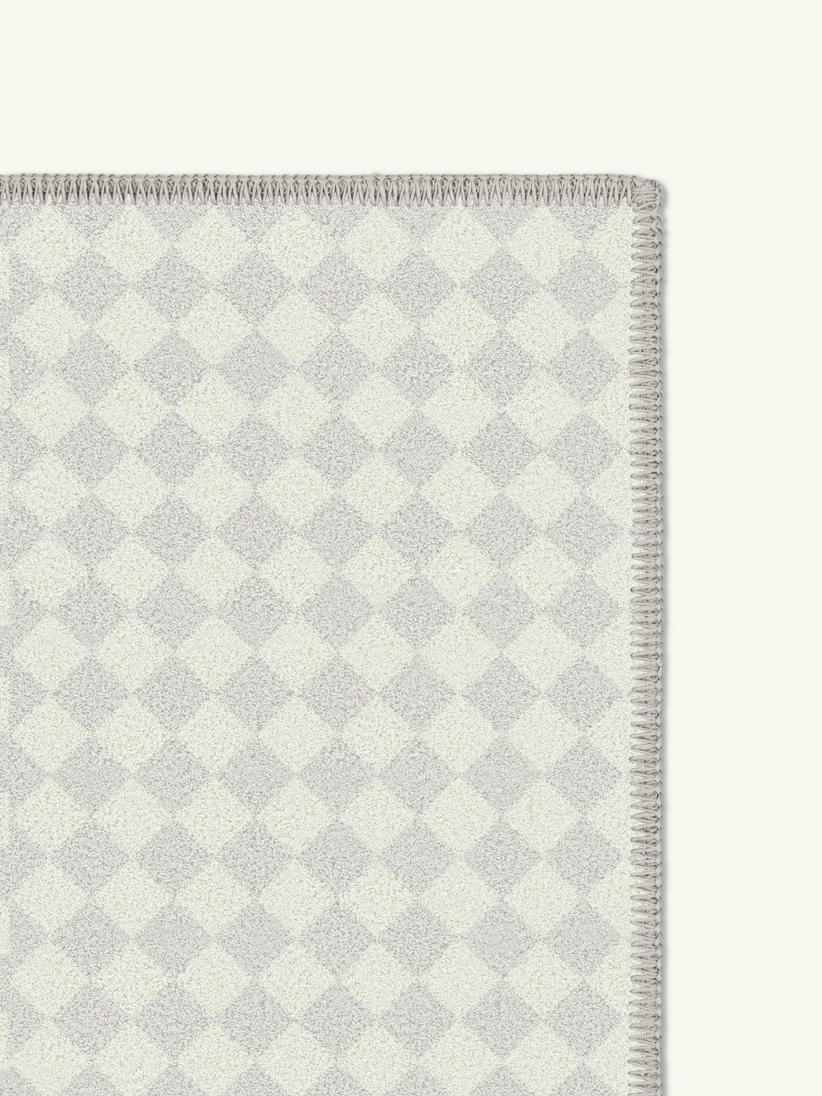 Mosaic Light Gray Cotton Feel Rug