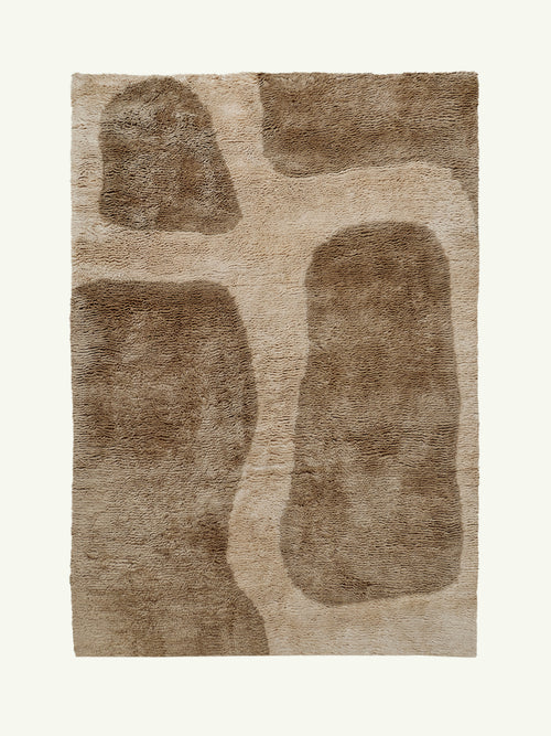 Awa taupe new zealand washable wool rug
