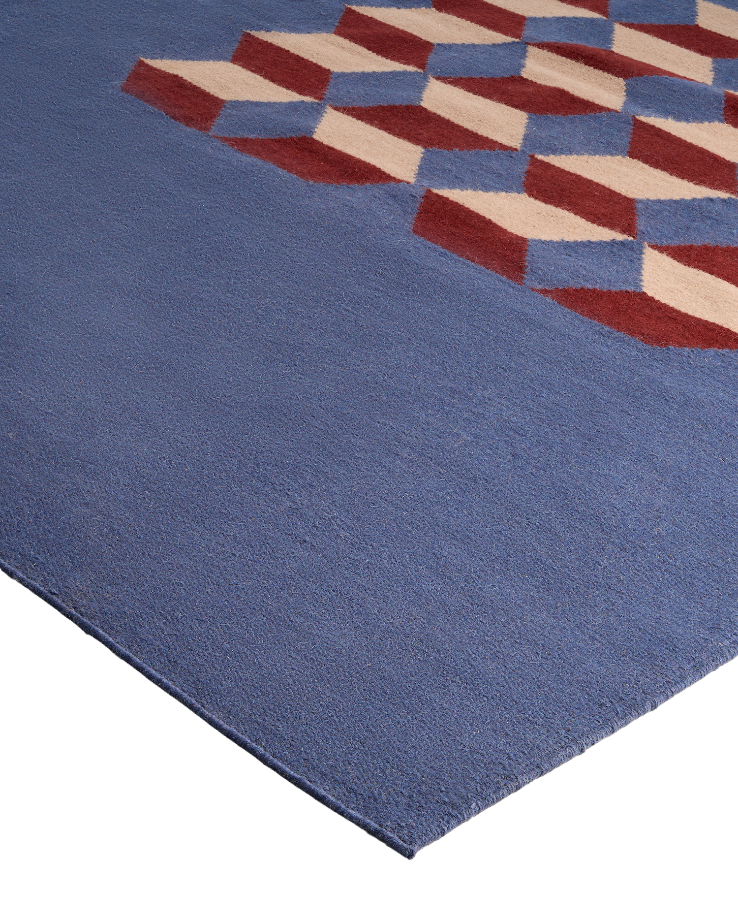 Abstract Multi Washable Blended Wool Flatweave Runner double.online