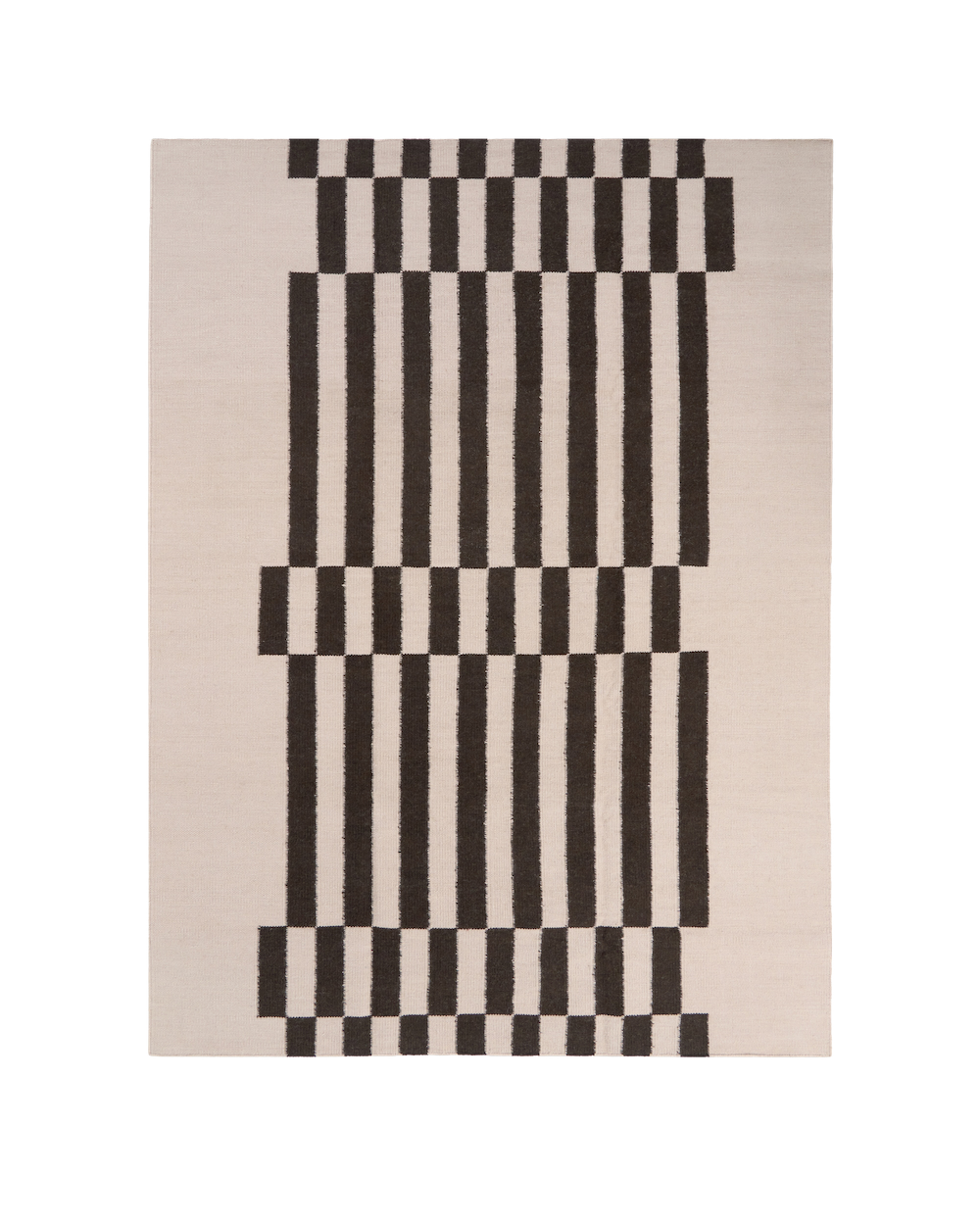 Vestige Ivory Washable Blended Wool Flatweave Rug double.online Standard System 90x150cm