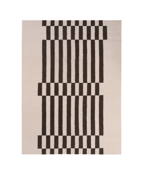 Vestige ivory washable blended wool flatweave rug double.online standard system 90x150cm