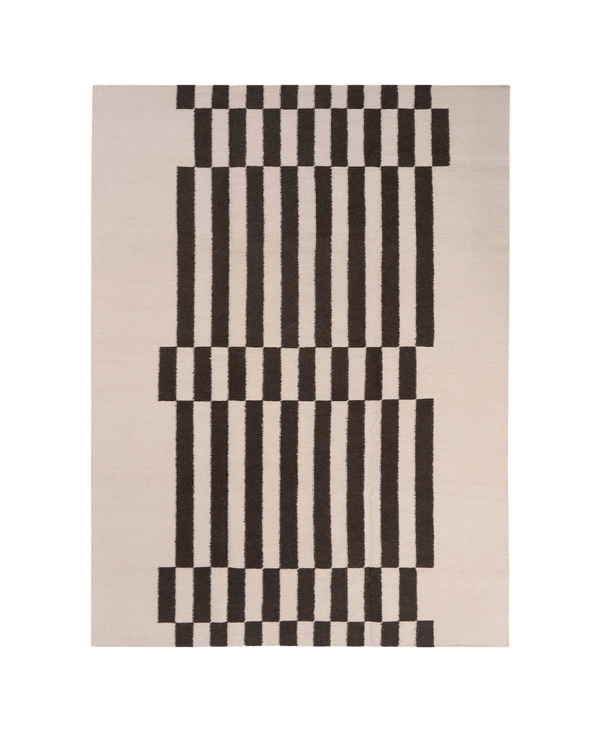 Vestige Ivory Washable Blended Wool Flatweave Rug double.online Standard System 90x150cm