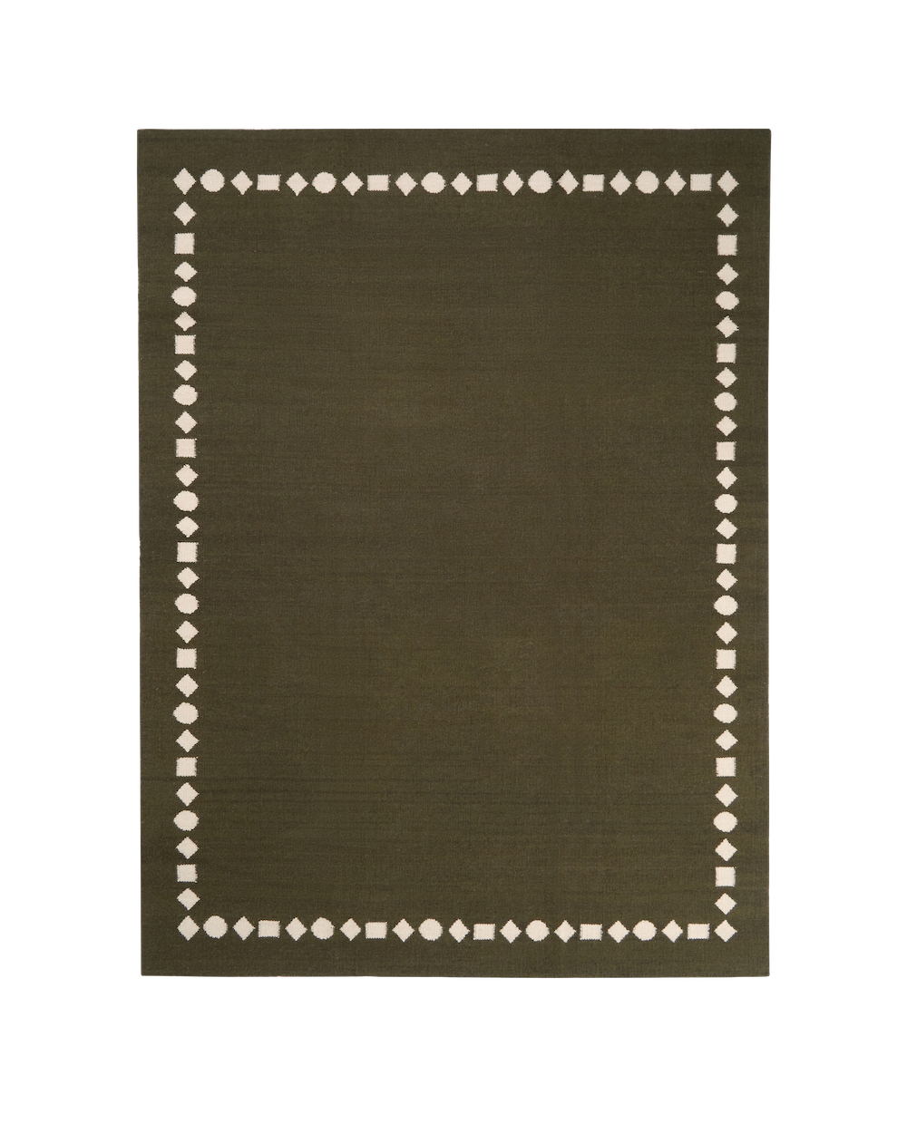 Catena Olive Washable Blended Wool Flatweave Swatch double.online 15x15cm