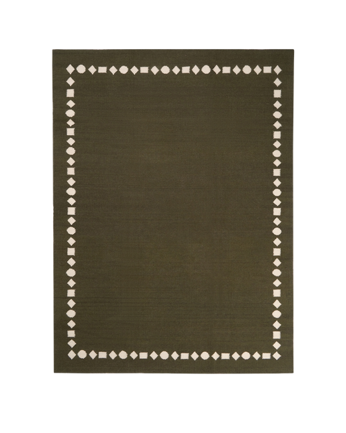 Catena olive washable blended wool flatweave swatch double.online 15x15cm