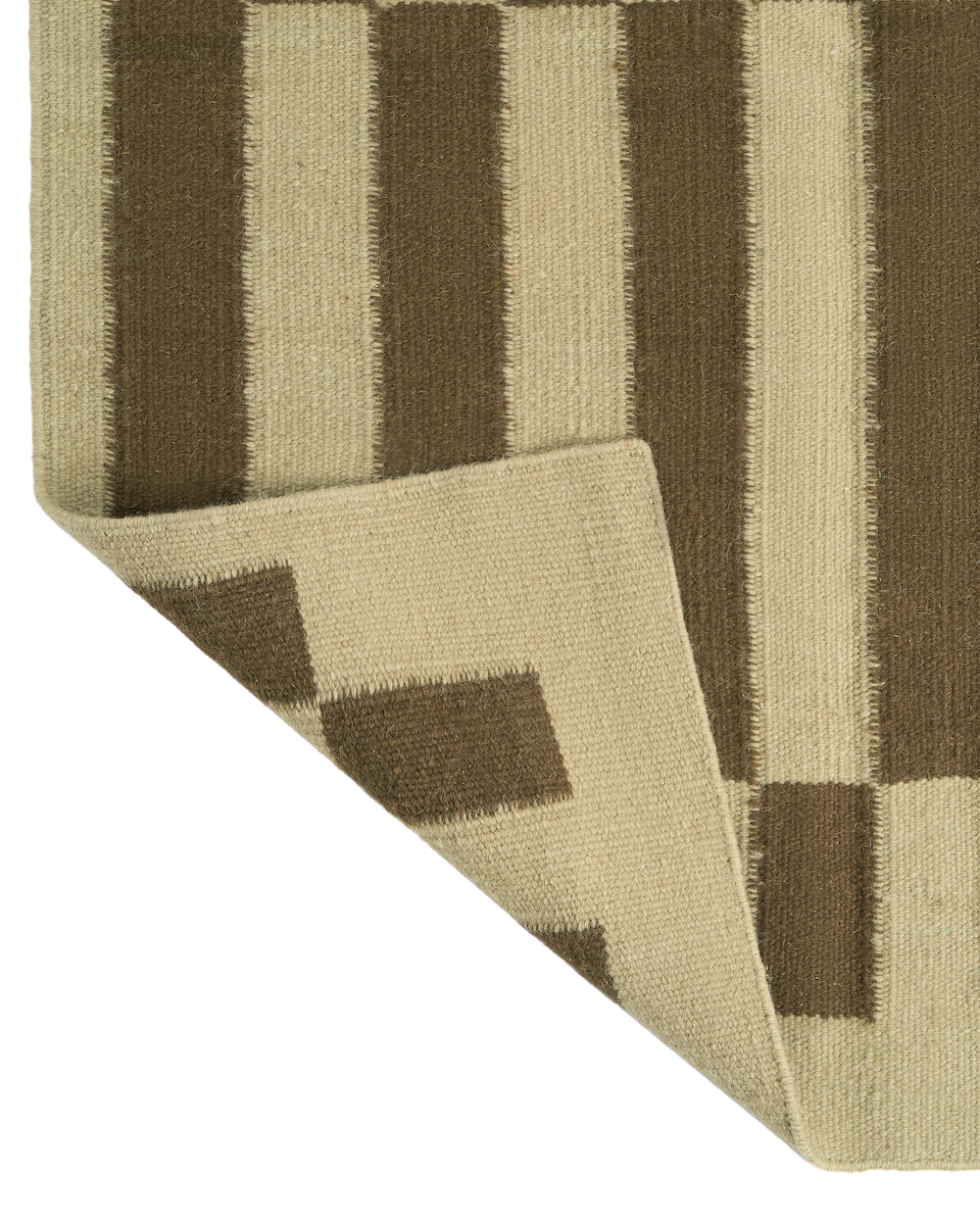 Bridge Olive Washable Blended Wool Flatweave Swatch double.online