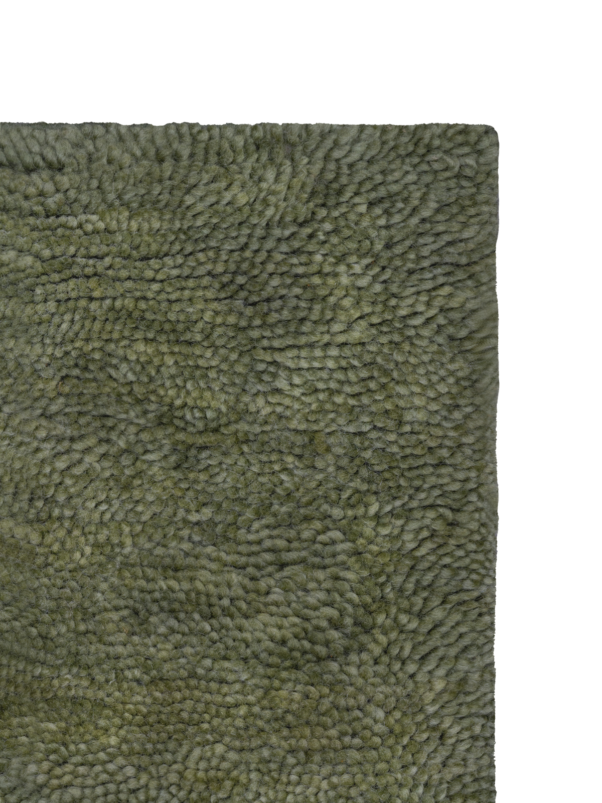 Otago Dark Olive Washable Wool Berber Rug