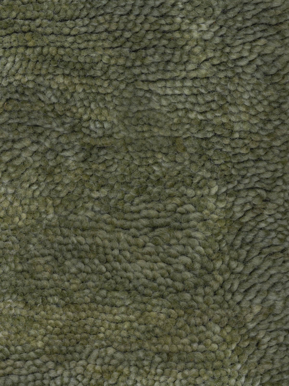 Otago Dark Olive Washable Wool Berber Rug